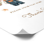 Aangepaste Teken Pompoen Rustieke Herfst Baby show Poster (Hoek)