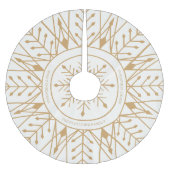 Aangepaste tekendeco Snowflake Holiday Tree Skirt Kerstboom Rok (Voorkant)