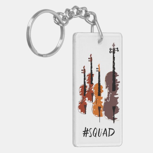 Aangepaste tekenreeksmuziek sleutelhanger (Voorkant Links)