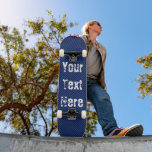 Aangepaste tekenskateboard blauwe jans persoonlijk skateboard<br><div class="desc">Blue Jeans Fabric - Voeg Jouw tekst toe -</div>