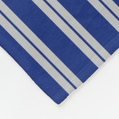 Aangepaste tekenstijl Baseball Navy | Grijze stree Fleece Deken (Hoek)