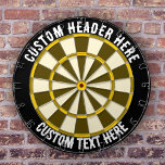 Aangepaste tekentartboard dartbord<br><div class="desc">Het tekenbord voor aangepaste tekst is een aanpasbaar dartboard van hoge kwaliteit waarmee u uw eigen tekst aan de boven- en onderkant kunt personaliseren. Het bord is gemaakt van duurzame materialen van hoge kwaliteit, die een lange levensduur en betrouwbare prestaties in de loop der tijd garanderen. Dit dartboard is ideaal...</div>