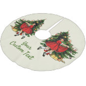 Aangepaste tekst 1950s meisje met kerstboom kerstboom rok (Gekanteld)
