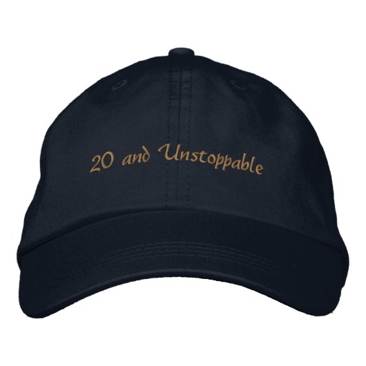 Aangepaste tekst 20 en onstuitbare ambitie-hoed ve geborduurde pet (Voorkant)
