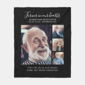 Aangepaste tekst 4-foto Onvergetelijk In Onze Hart Fleece Deken (Voorkant)