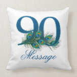 Aangepaste tekst 90th Birthday Pillow Kussen<br><div class="desc">Beste klant,  ik waardeer uw review ten zeerste,  vergeet niet uw review over het ontwerp te verlaten,  nadat ik uw aankoop heb gedaan.  
Als je mijn design leuk vindt,  zoals ik op FaceBook.  
 Bedankt dat je langskomt.</div>