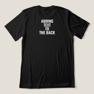 Aangepaste tekst aan de achterkant toevoegen Tri-Blend shirt
