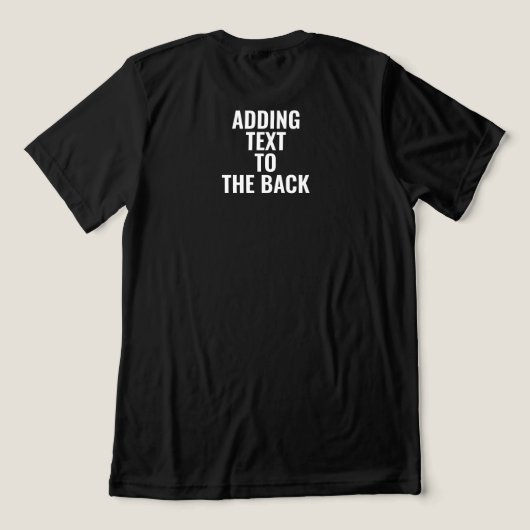 Aangepaste tekst aan de achterkant toevoegen Tri-Blend shirt (Design achterkant)