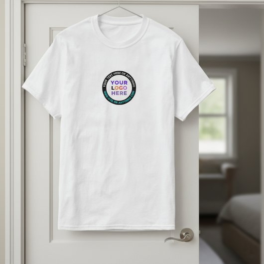 Aangepaste tekst aan de voorzijde met Simple Busin T-shirt