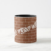 Aangepaste tekst Aangepast Mug Brick Brown Mok (Midden)
