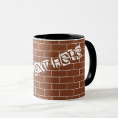 Aangepaste tekst Aangepast Mug Brick Brown Mok (Voorkant rechts)