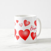 Aangepaste tekst aangepast rood koffiemok (Voorkant rechts)