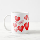 Aangepaste tekst aangepast rood koffiemok (Links)