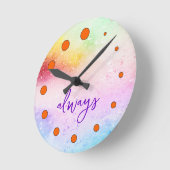 Aangepaste tekst Aangepaste klok met Stippen (Hoek)