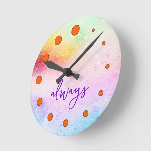 Aangepaste tekst Aangepaste klok met Stippen (Hoek)