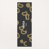 Aangepaste tekst Abstract modern zwart patroon Yogamat (Voorkant)