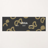 Aangepaste tekst Abstract modern zwart patroon Yogamat (Voorkant (horizontaal))