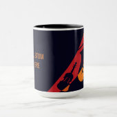 Aangepaste tekst Abstracte muziekmokken Mok (Midden)