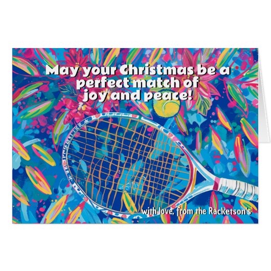 🎾🎄Aangepaste tekst, Ace Your Christmas (Voorkant Horizontaal)