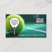 🎾Aangepaste tekst,  Ace Your Game Padel Coach  Visitekaartje (Voorkant)
