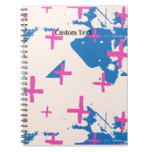 AANGEPASTE TEKST + ACHTERGROND - Modern kruisje Notitieboek (Voorkant)