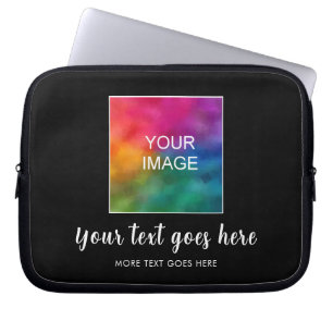 Aangepaste tekst Afbeelding ontwerp kleur Sjabloon Laptop Sleeve