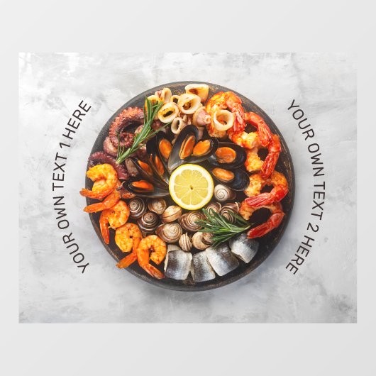 Aangepaste tekst Afdrukhout Raamsticker (Vel)