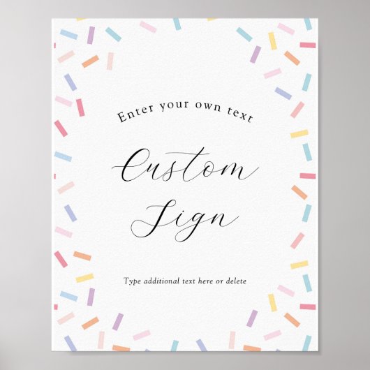 Aangepaste tekst afdrukken baby poster (Voorkant)