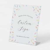 Aangepaste tekst afdrukken baby reclamebord met voetstuk (Voorkant)