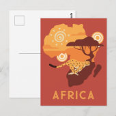 Aangepaste tekst Afrika Briefkaart (Voorkant / Achterkant)