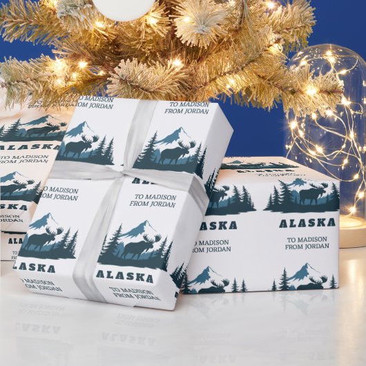 Aangepaste tekst ALASKA Cadeaupapier (Feestdagen)