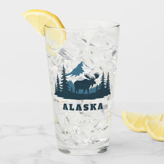 Aangepaste tekst ALASKA Glas (Voorkant ijs)