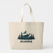 Aangepaste tekst ALASKA Grote Tote Bag (Achterkant)