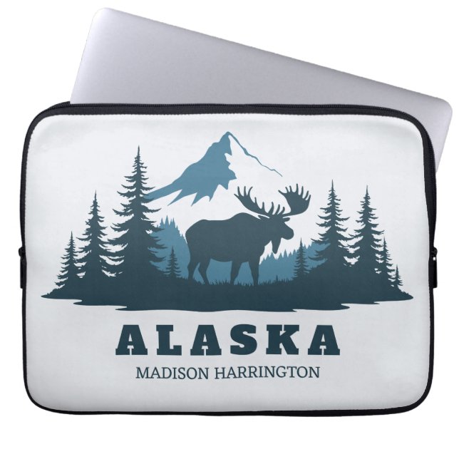 Aangepaste tekst ALASKA Laptop Sleeve (Voorkant)