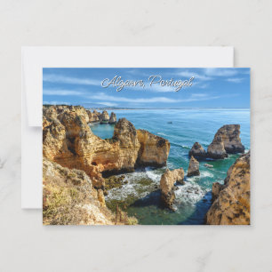 Aangepaste tekst Algarve, Portugal Briefkaart