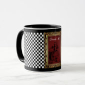 Aangepaste tekst Alice in Wonderland Gecontroleerd Mok (Voorkant links)