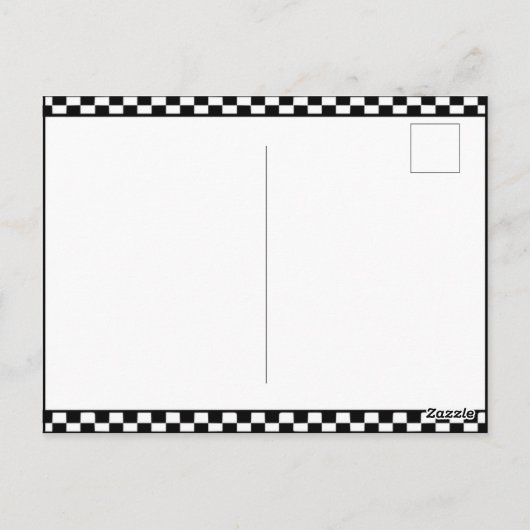 Aangepaste tekst Alice in Wonderland Witte Konijn  Briefkaart (Achterkant)