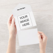 Aangepaste tekst all in one uitnodiging (Afscheurbaar)