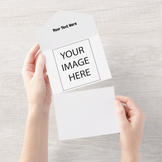 Aangepaste tekst all in one uitnodiging (Afscheurbaar)