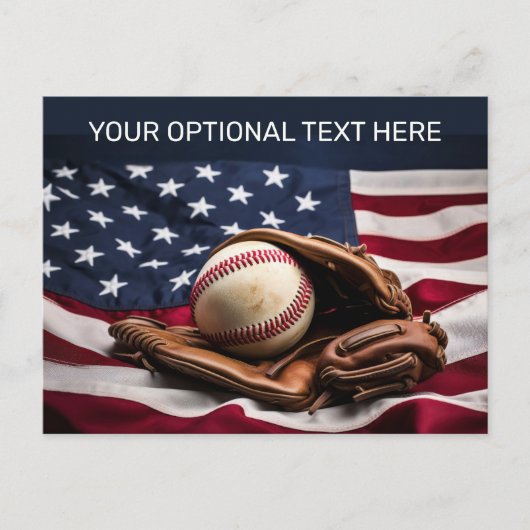 Aangepaste tekst American Baseball Briefkaart (Voorkant)