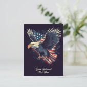 Aangepaste tekst American Eagle Briefkaart (Staand voorkant)