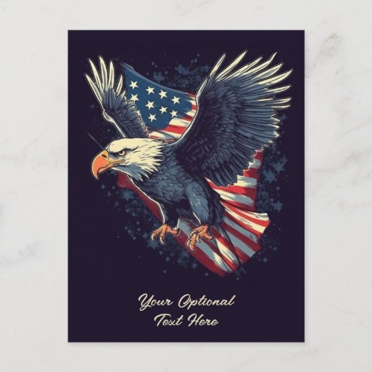 Aangepaste tekst American Eagle Briefkaart (Voorkant)