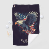 Aangepaste tekst American Eagle Golfhanddoek (Insitu)