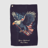 Aangepaste tekst American Eagle Golfhanddoek (Voorkant)