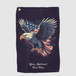 Aangepaste tekst American Eagle Golfhanddoek