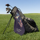 Aangepaste tekst American Eagle Golfhanddoek (Groen)