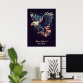 Aangepaste tekst American Eagle Poster (Thuiskantoor)