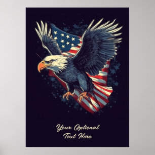 Aangepaste tekst American Eagle Poster