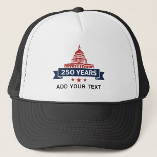Aangepaste tekst Amerika 250 Witte Huis Lijntekeni Trucker Pet