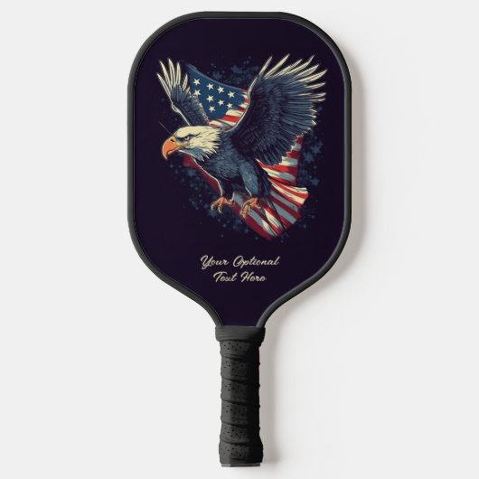 Aangepaste tekst Amerikaanse Adelaar Pickleball Paddle (Voorkant)